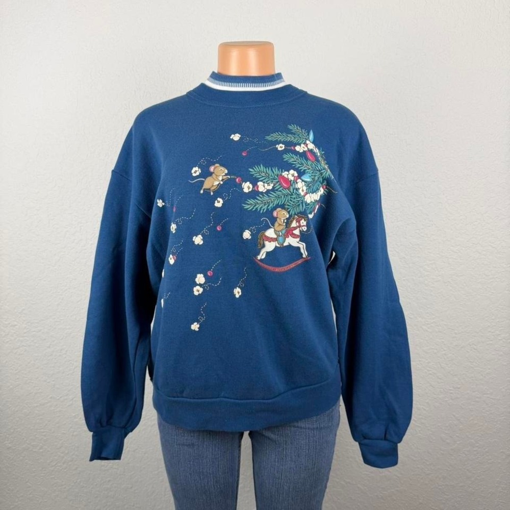 Vintage Y2K‎ Christmas Mouse Crewneck Sweatshirt